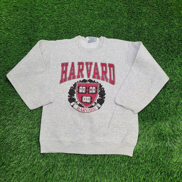 Vintage Harvard Sweatshirt M/L 20x26 USA Made Hanes Classics Heavyweight - Picture 1 of 11